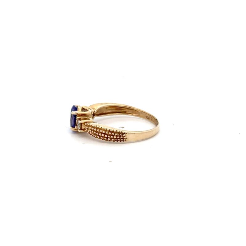 Estate Gold & Tanzanite Ring - Image 3