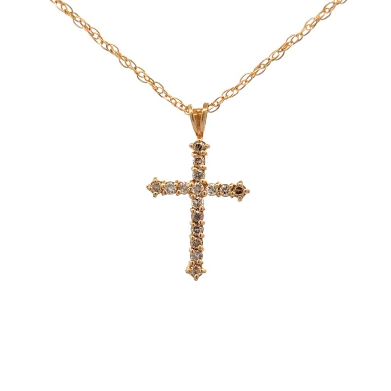 Estate Diamond Cross Pendant