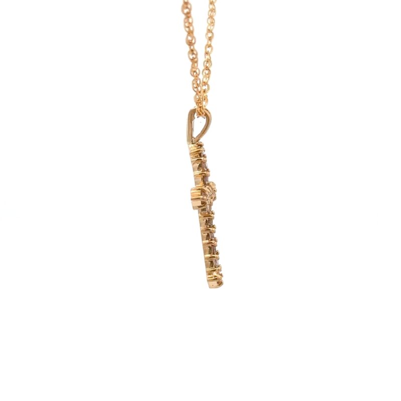Estate Diamond Cross Pendant - Image 2
