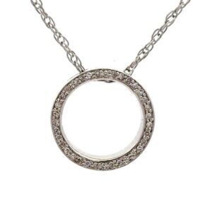 Estate Diamond Circle Pendant