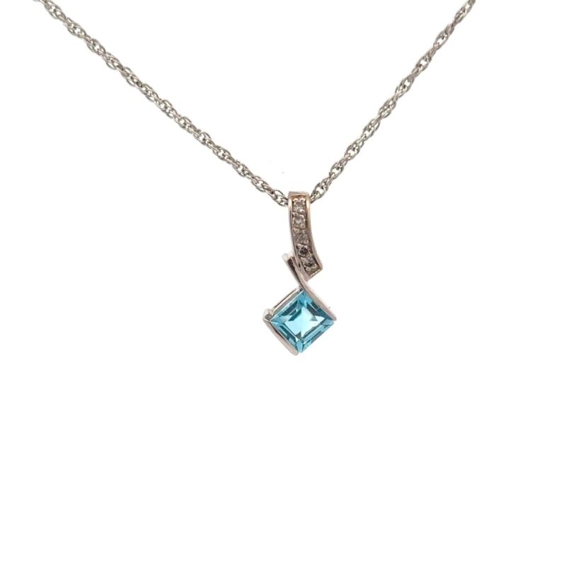 Estate Blue Topaz Pendant