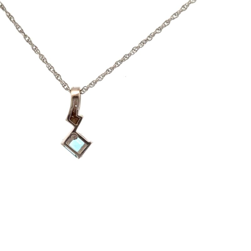 Estate Blue Topaz Pendant - Image 3