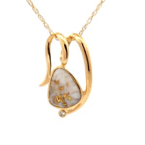 Gold Quartz Pendant P1820-GQ