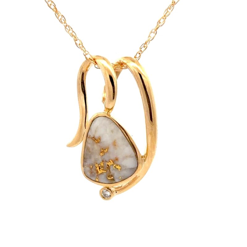 Gold Quartz Pendant P1820-GQ
