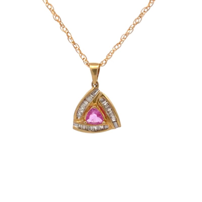 Estate Pink Sapphire Pendant