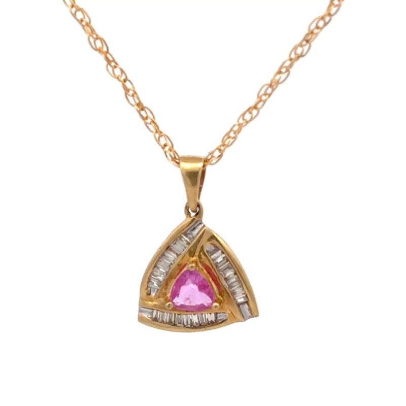 Estate Pink Sapphire Pendant