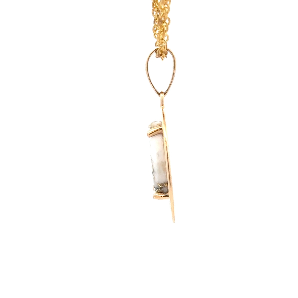 Gold Quartz Spiral Pendant PN1130Q - Image 3