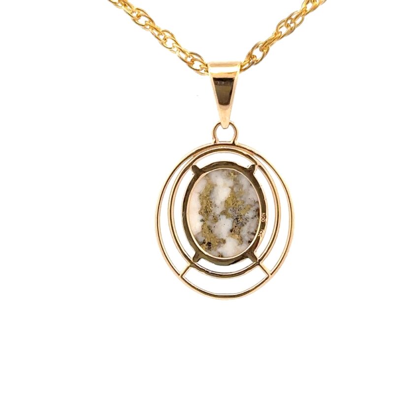 Gold Quartz Spiral Pendant PN1130Q - Image 4