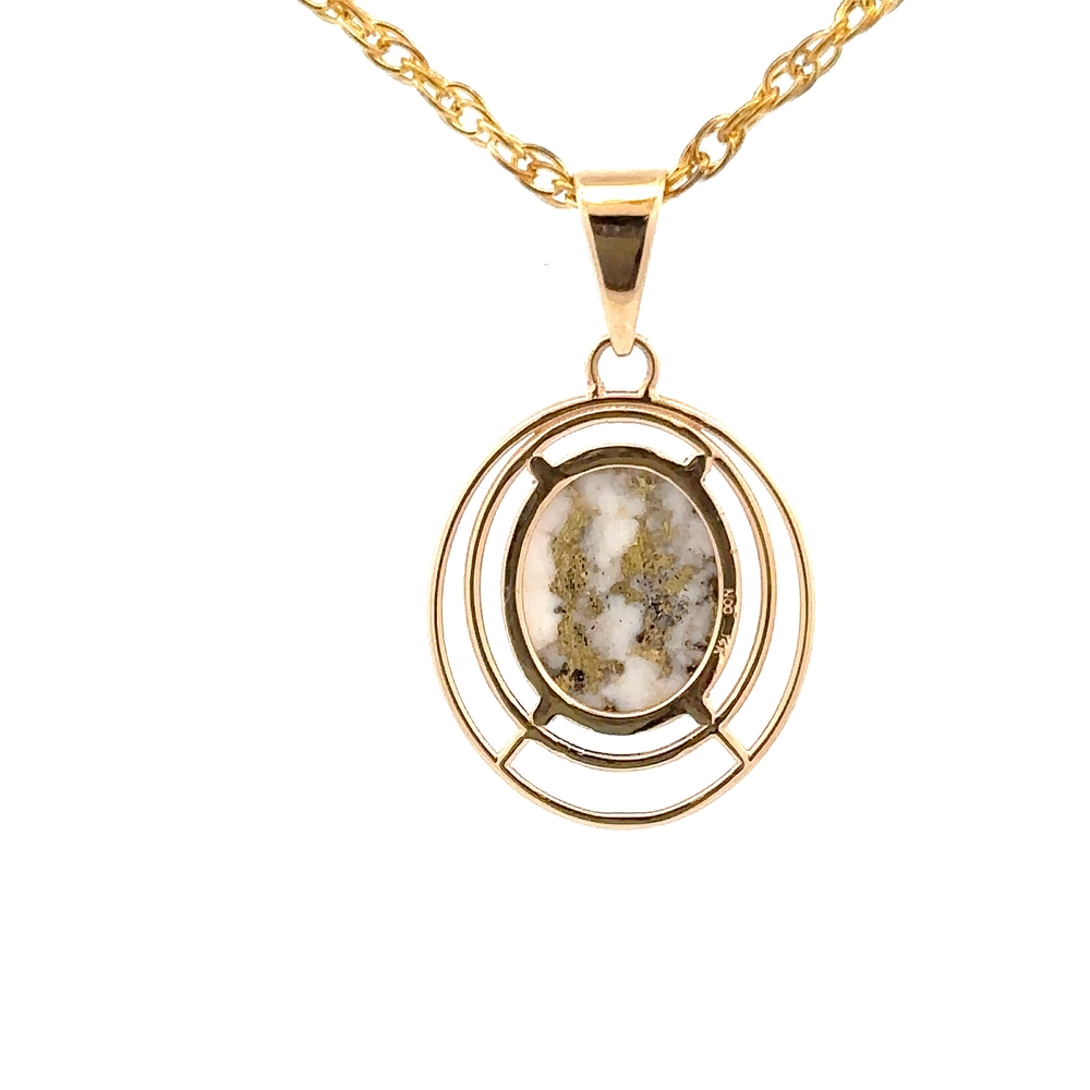 Gold Quartz Spiral Pendant PN1130Q - Image 4