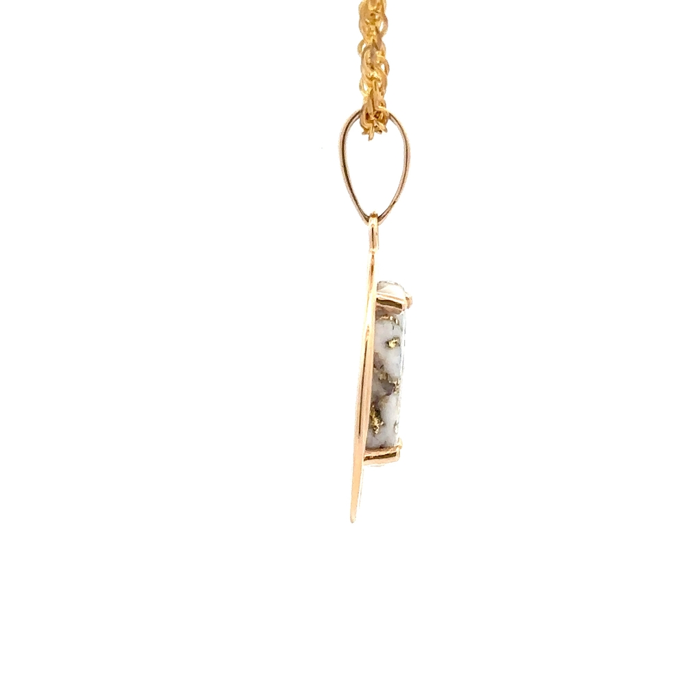 Gold Quartz Spiral Pendant PN1130Q - Image 2