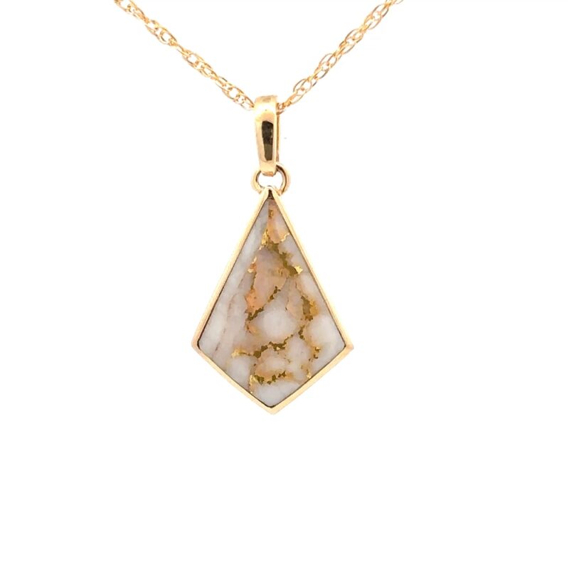 Gold Quartz Pendent P2834-GQ