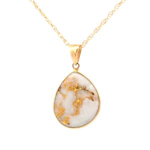 14K Quartz Pendant P3327-GQ