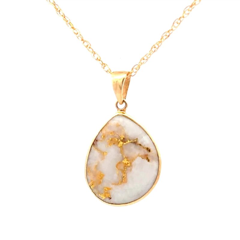 14K Quartz Pendant P3327-GQ