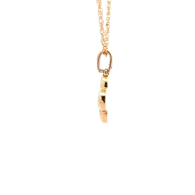 Clover Gold Quartz Pendant P3262-GQ - Image 2