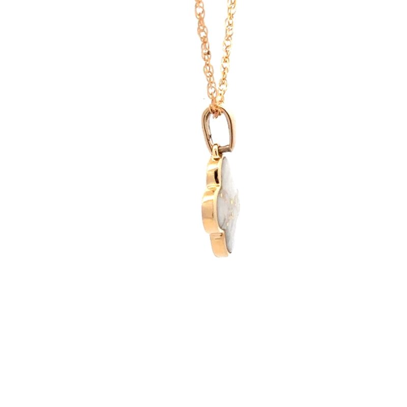 Clover Gold Quartz Pendant P3262-GQ - Image 4