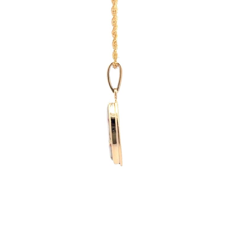 Gold Quartz Oval Pendant PP1344Q - Image 4