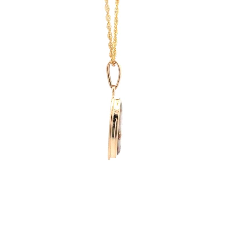 Gold Quartz Oval Pendant PP1344Q - Image 2