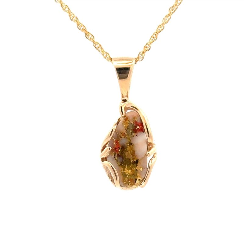 Gold Quartz Pendant PRL1031Q