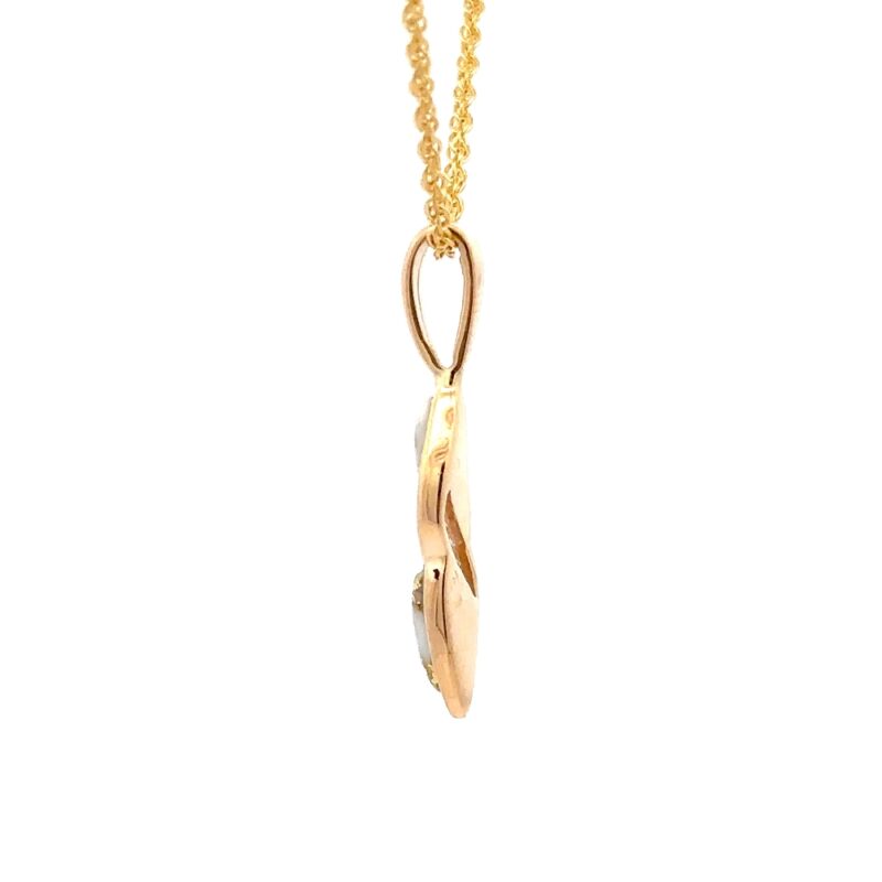 Gold Quartz& Diamond Pendant PRL612D10QX - Image 4