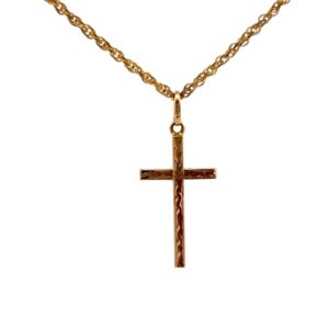 Estate 18K Cross Pendant