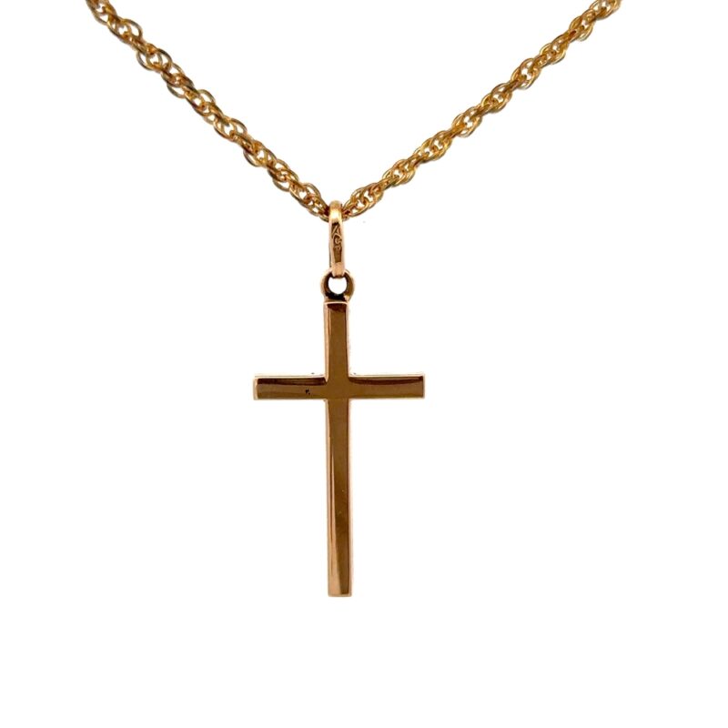 Estate 18K Cross Pendant - Image 3