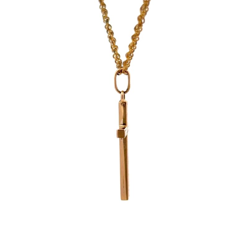 Estate 18K Cross Pendant - Image 4