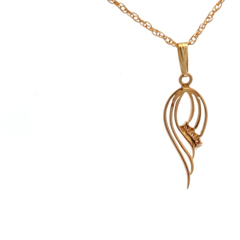 Estate Diamond Pendant - Image 2