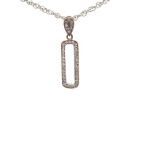 Estate White Gold & Diamond Pendant