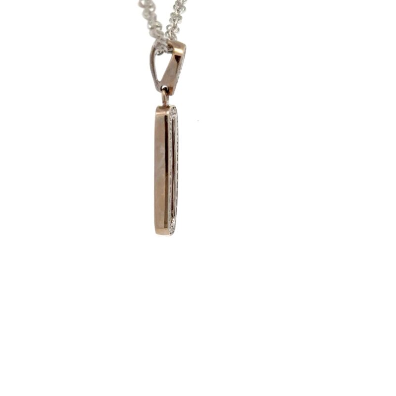 Estate White Gold & Diamond Pendant - Image 2