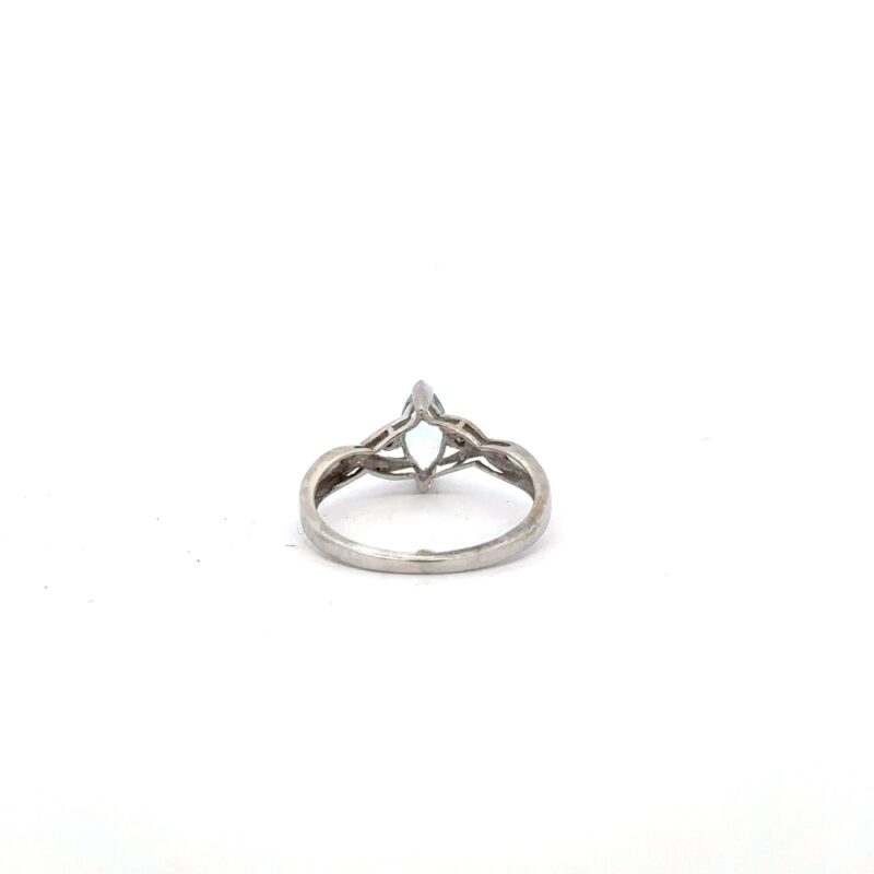 Estate White & Blue Topaz Ring - Image 2