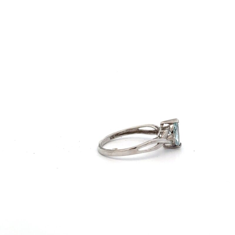 Estate White & Blue Topaz Ring - Image 3