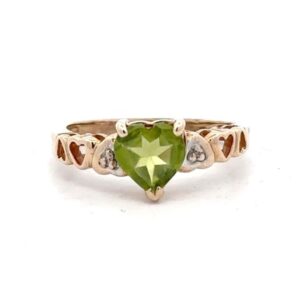 Estate Peridot Heart Ring