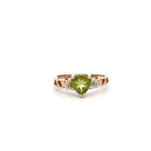Estate Peridot Heart Ring