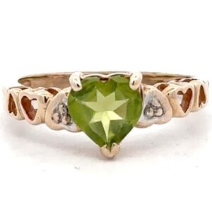 Estate Peridot Heart Ring