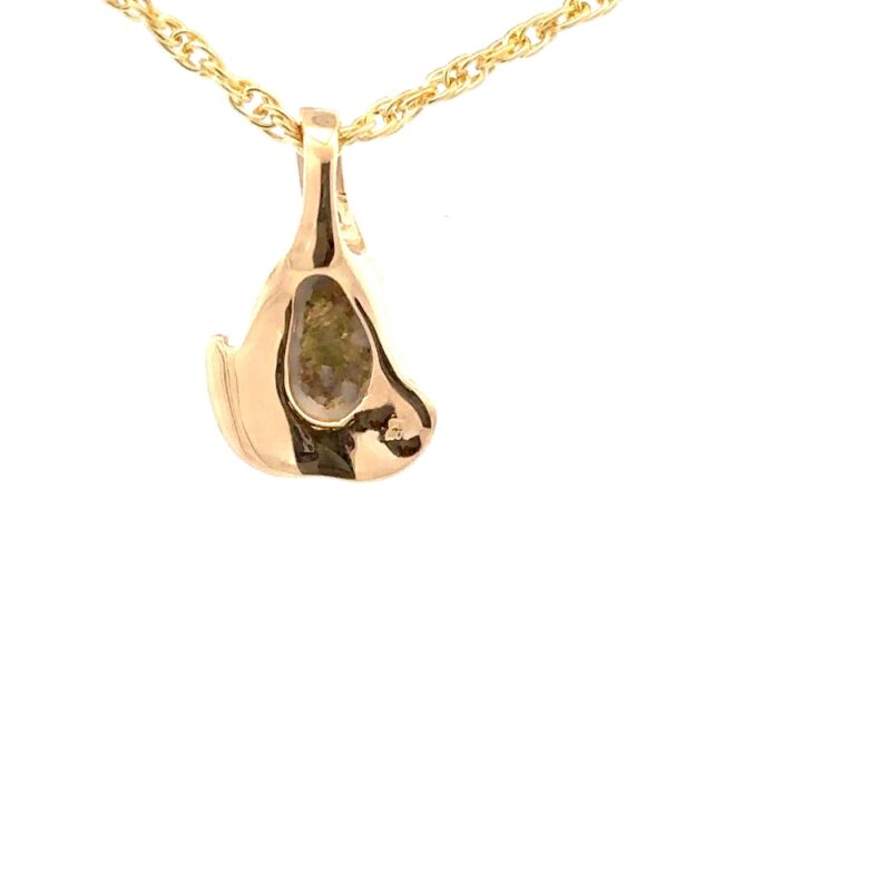 Gold Quartz Pendant PDL106SD32 - Image 2