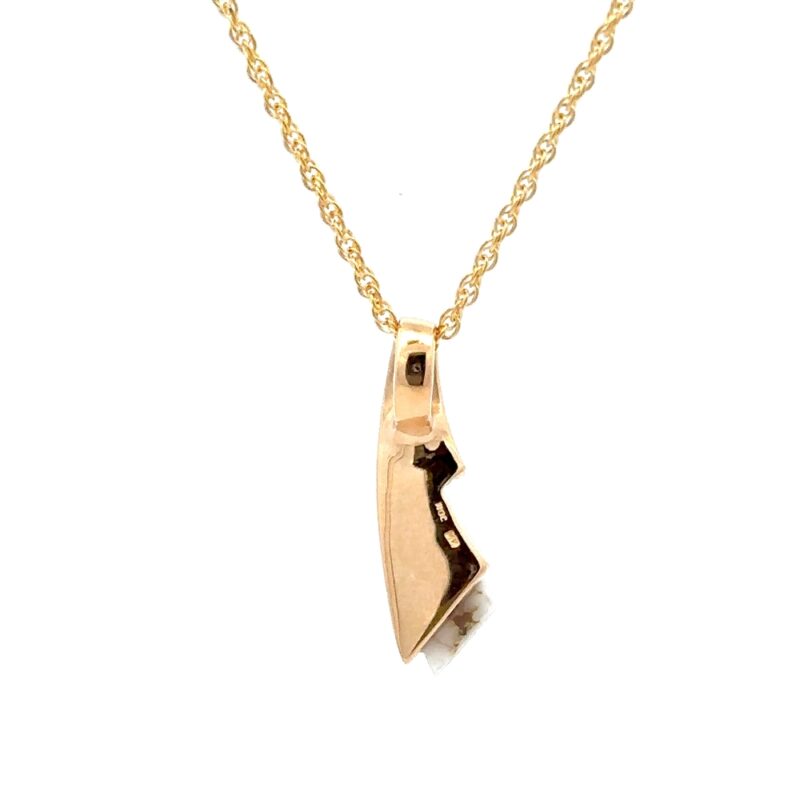 Gold Quartz Pendant PDL129D045QX - Image 3