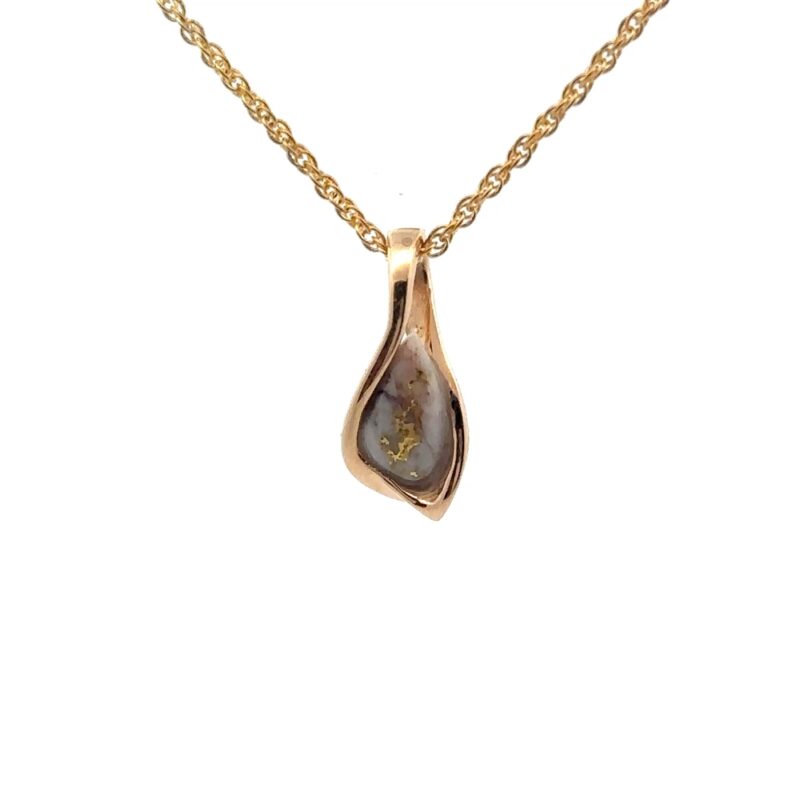 Gold Quartz Pendant PN601QX