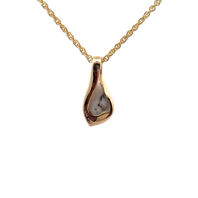 Gold Quartz Pendant PN601QX - Image 4
