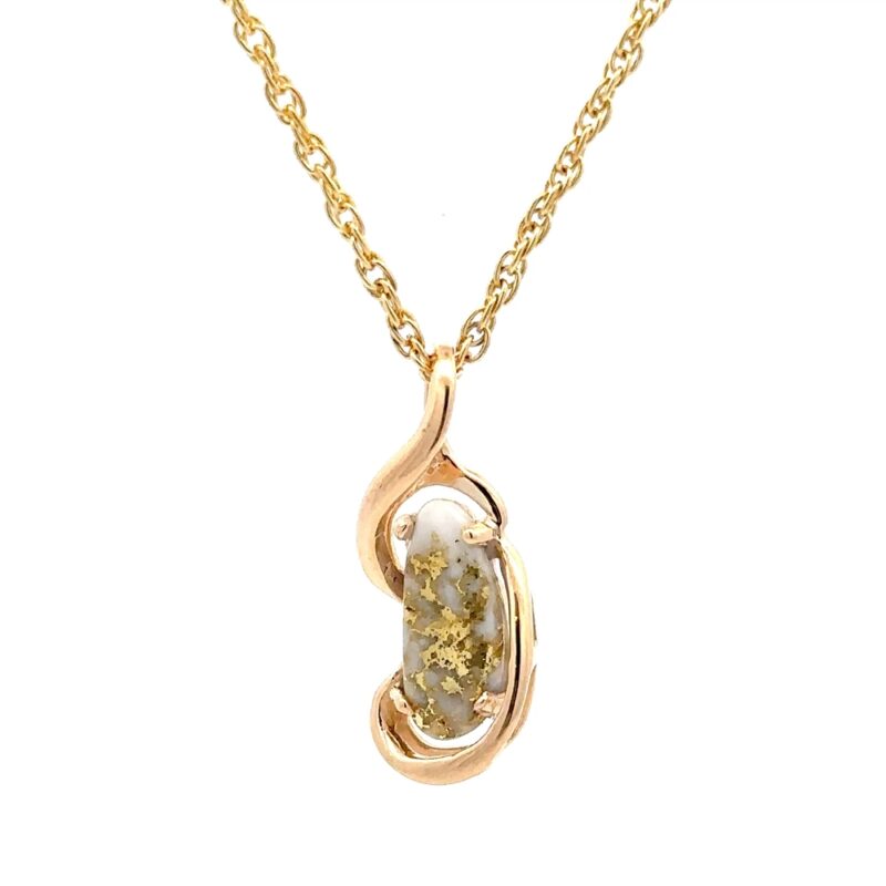 Gold Quartz Pendant PN784QX