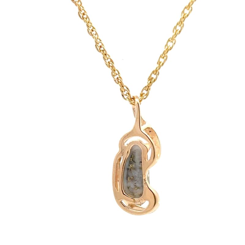 Gold Quartz Pendant PN784QX - Image 3