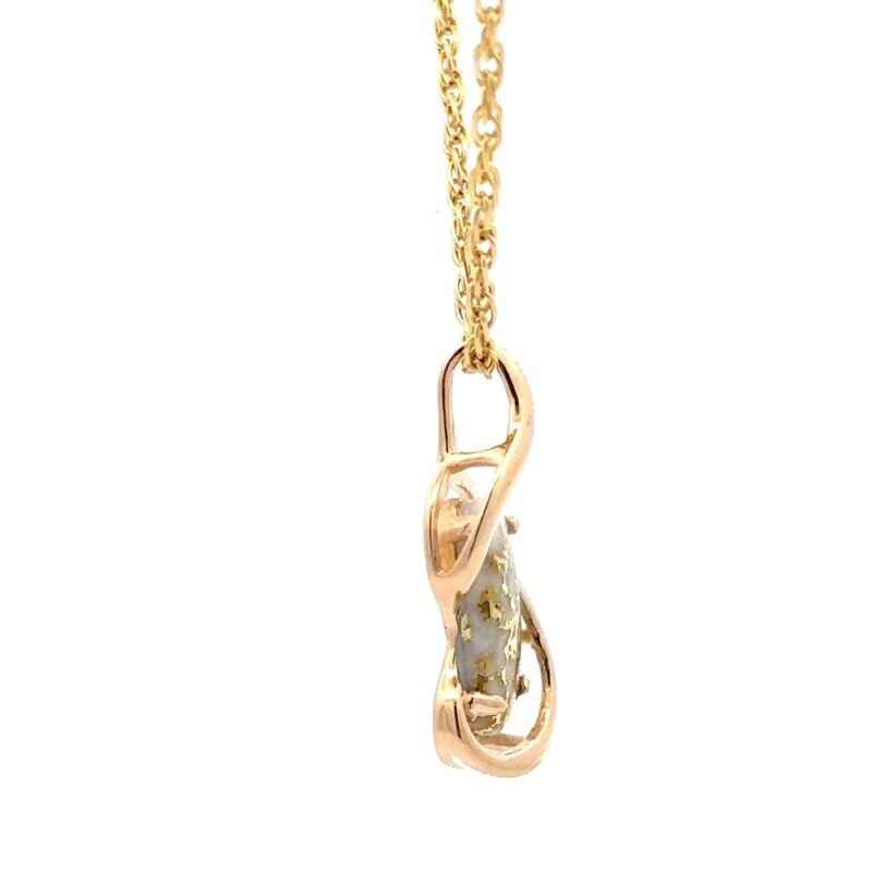 Gold Quartz Pendant PN784QX - Image 2