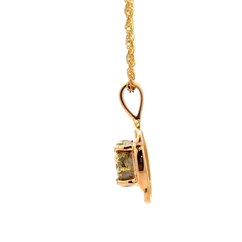Gold Quartz Pendant PN805MQX - Image 4