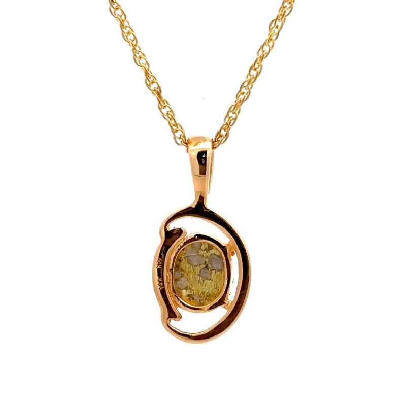 Gold Quartz Pendant PN805MQX - Image 3