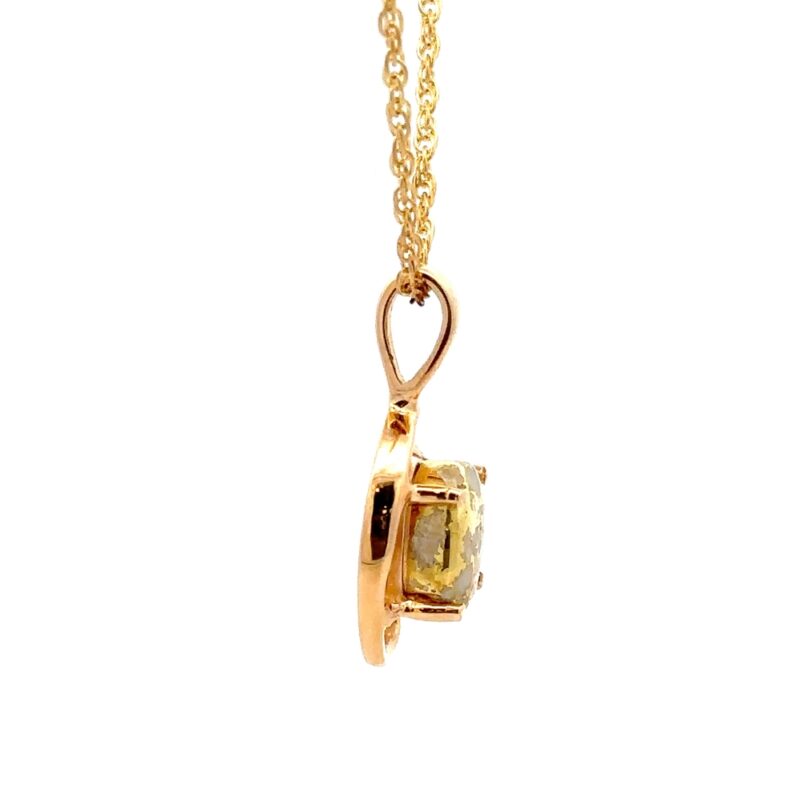 Gold Quartz Pendant PN805MQX - Image 2