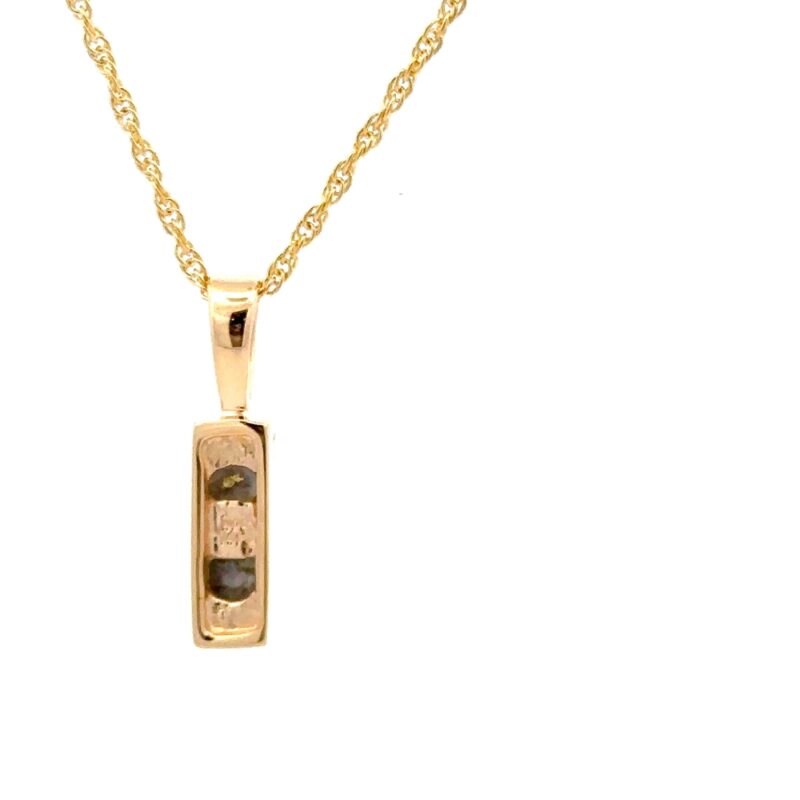 Rectangle Gold Quartz Pendant PN894SQX - Image 4