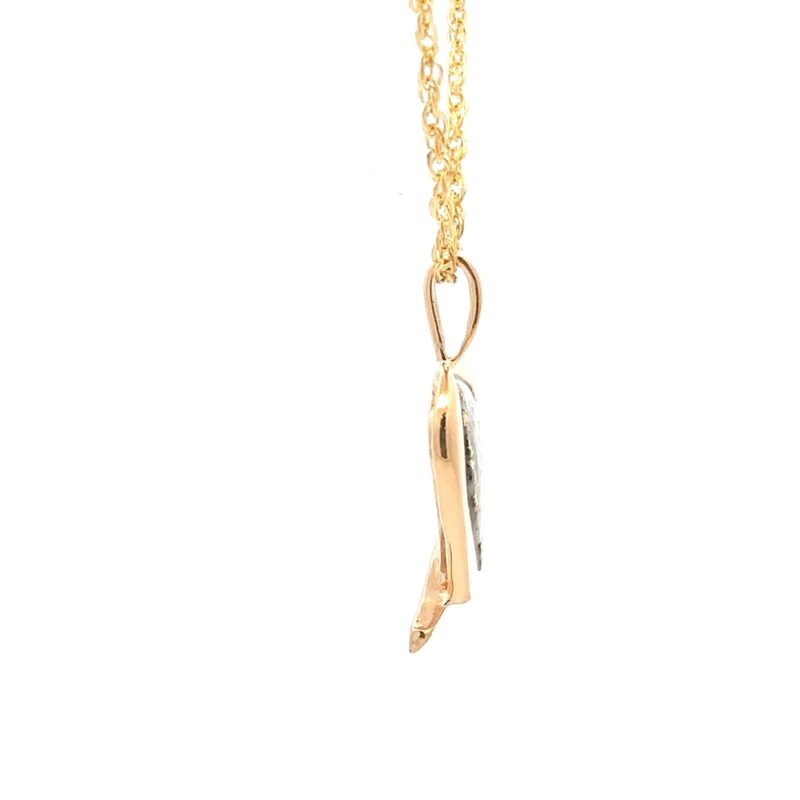 Gold Quartz Heart Pendant PN436QX - Image 3