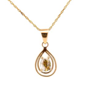 Gold Quartz Spiral Pendant PN1076XSQ