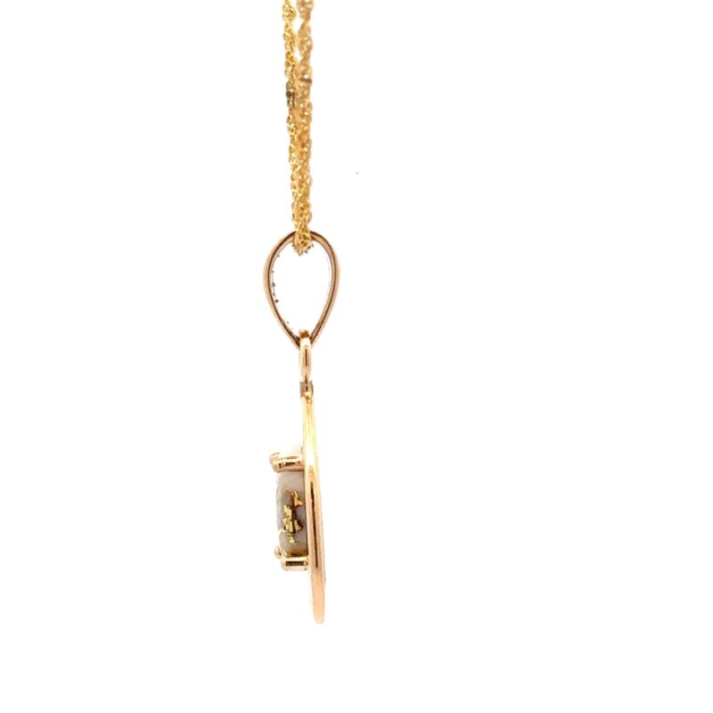 Gold Quartz Spiral Pendant PN1076XSQ - Image 2
