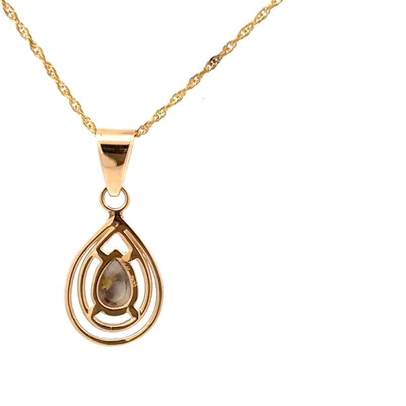 Gold Quartz Spiral Pendant PN1076XSQ - Image 3