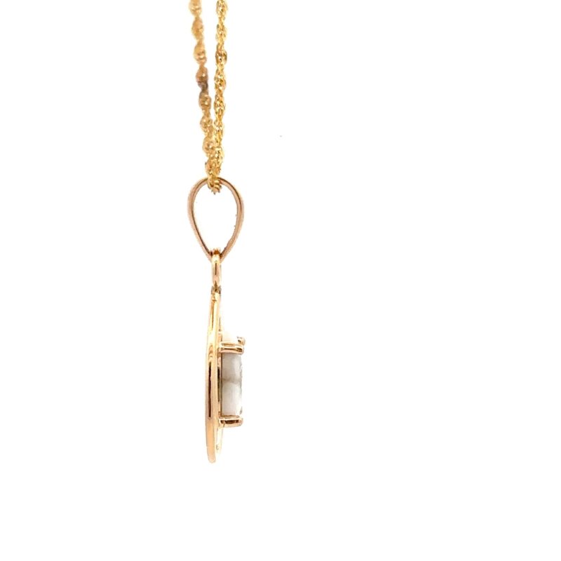 Gold Quartz Spiral Pendant PN1076XSQ - Image 4